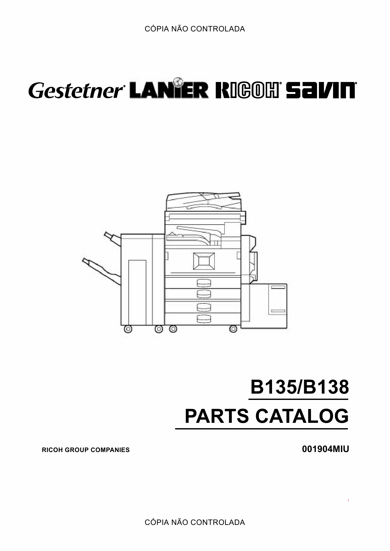 RICOH Aficio 2035e 2045e B135 B182 B138 B183 Parts Catalog-1